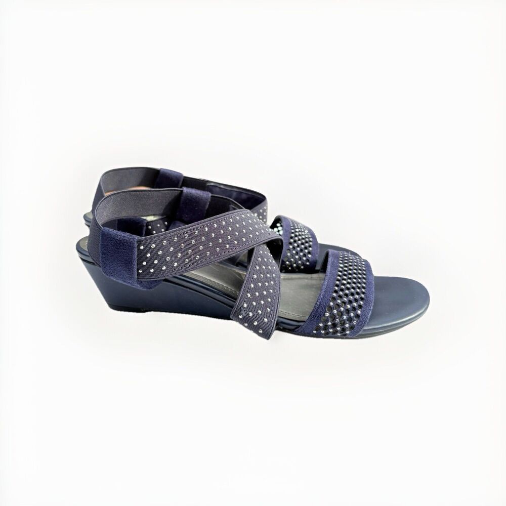 Coach and Four Navy Blue Strappy Sandals – Women’s Size 6 M
